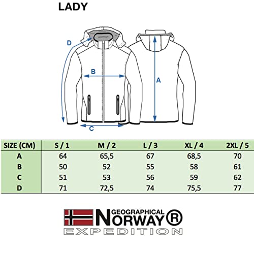 Geographical Norway - Chaqueta softshell para mujer azul marino S