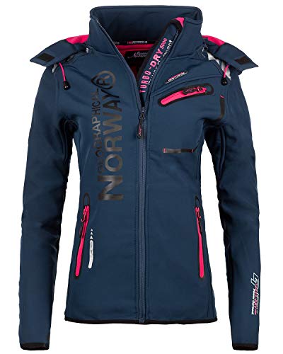 Geographical Norway - Chaqueta softshell para mujer azul marino S