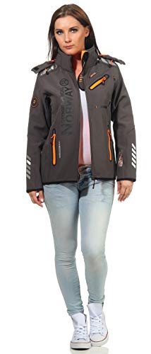 Geographical Norway Chaqueta Softshell para Mujer G-Rose - Gris/Naranja - L/3