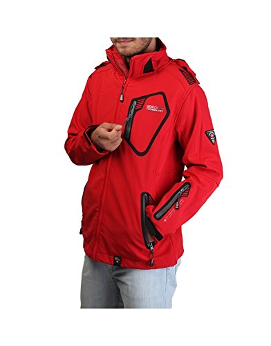 Geographical Norway Chaqueta Tsunami para hombre con capucha desmontable rojo L