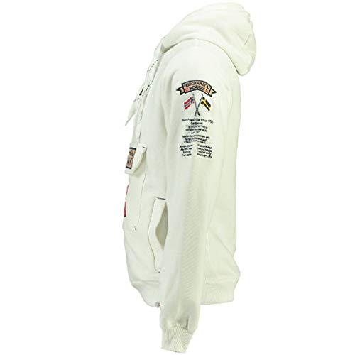 Geographical Norway - Sudadera DE Hombre GYMCLASS Blanco XL