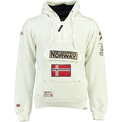 Geographical Norway - Sudadera DE Hombre GYMCLASS Blanco XL