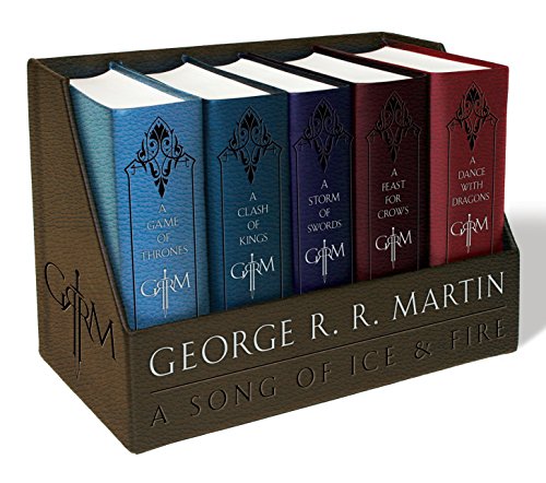 George R. R. Martin's A Game of Thrones Leather-Cloth Boxed Set (Song of Ice and Fire Series): A Game of Thrones, A Clash of Kings, A Storm of Swords, ... with Dragons: 1-5 (A Song of Ice and Fire)