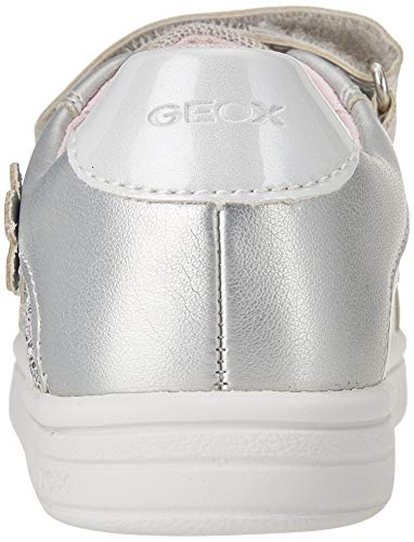 Geox B DJROCK GIRL C Zapatillas Bebé-Niñas, Plate (Silver), 20 EU