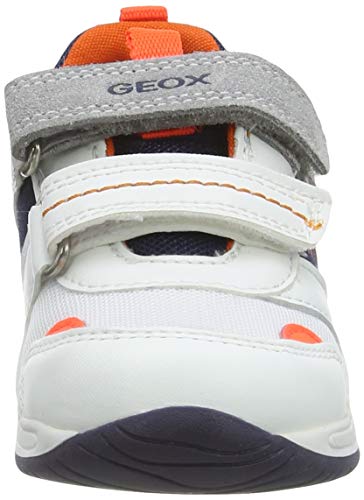 Geox B RISHON Boy B, Zapatillas Bebé-Niñas, Blanco (White/Navy), 25 EU