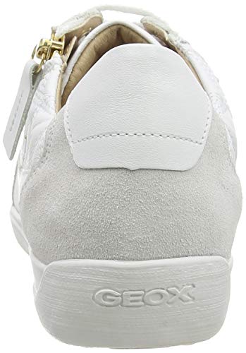 Geox D Myria C - Zapatillas Mujer, Blanco (White/Off White C1352), 38 EU, Par