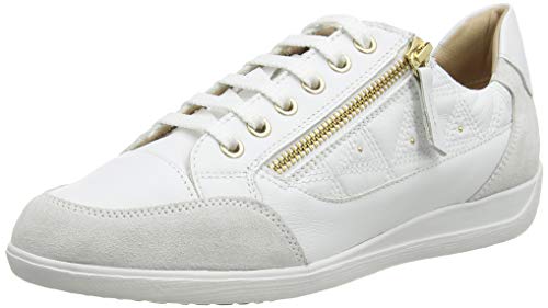 Geox D Myria C - Zapatillas Mujer, Blanco (White/Off White C1352), 38 EU, Par