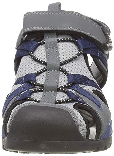 Geox J Borealis Boy B, Sandalias Punta Cerrada Niños, Gris (Dk Grey/ Navy C0739), 31 EU