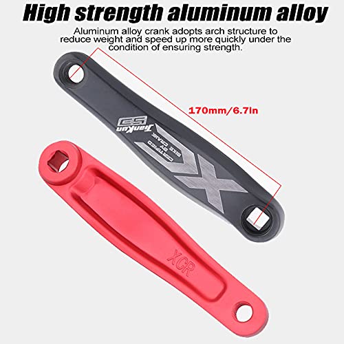 GEQIAN Juego de manivela de bicicleta XC431 Bielas de bicicleta MTB cuadrada cónica, manivela GX, ajuste de velocidad 22/32/44 dientes para 8/9 velocidades