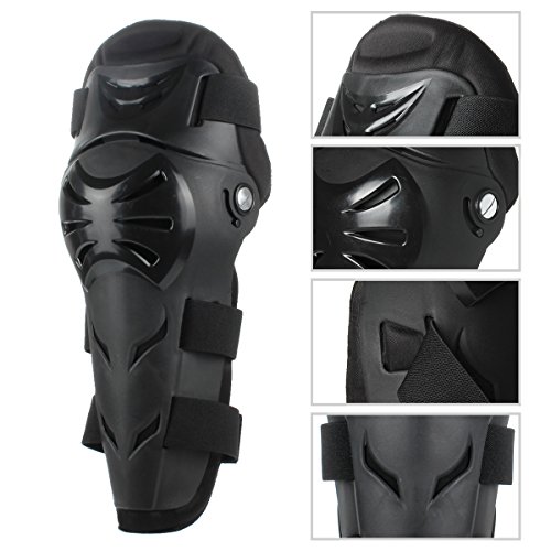 GES 4 Unids Motocicleta Codo Protector de Rodilla Motocross Racing Rodilla Shin Guardias de Protección Equipo de Adultos (Negro)