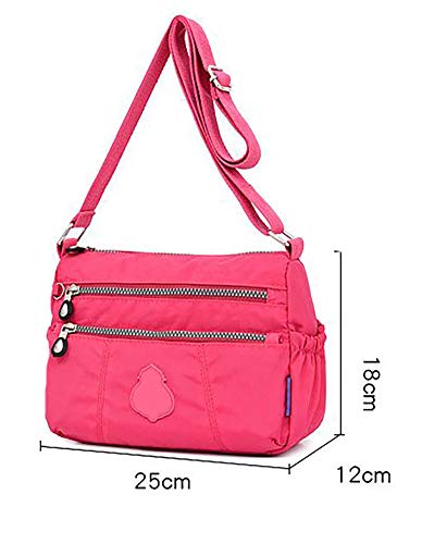 GFM® Bolso bandolera impermeable de nailon para mujer (S1-1217-TR)