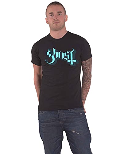 Ghost Blue/Grey Keyline Logo Camiseta, Schwarz/Schwarz, Medium para Hombre