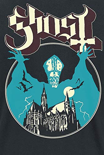 Ghost Opus Hombre Camiseta Negro L, 100% algodón, Regular