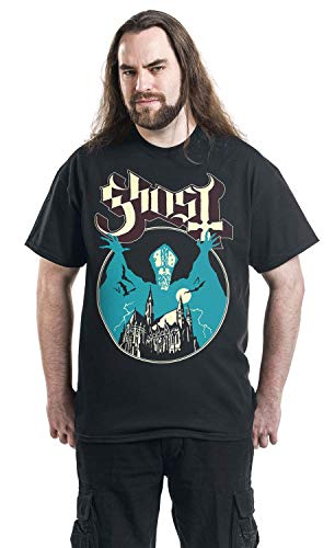 Ghost Opus Hombre Camiseta Negro L, 100% algodón, Regular