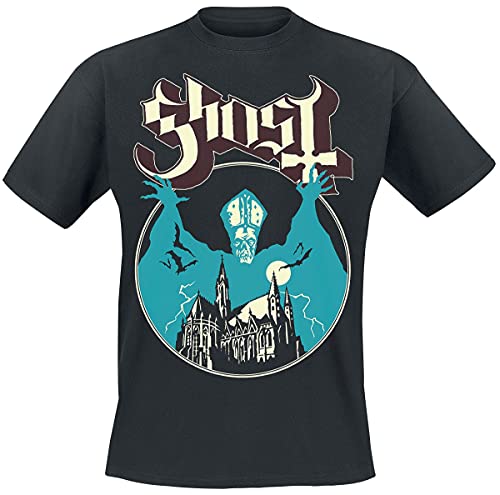 Ghost Opus Hombre Camiseta Negro L, 100% algodón, Regular