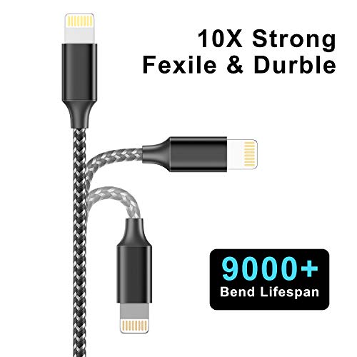 GIANAC Cable Cargador iPhone (1.2M) MFI Cable Lightning Carga Rápida Trenzado de Nylon Cargador iPhone Compatible con Apple iPhone 12 11 XS MAX XR X 8 Plus 7 Plus 6S 6 Plus 5 5C SE