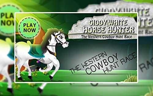 Giddy White Horse Hunter : The Western Cowboy Hunt Race - Premium