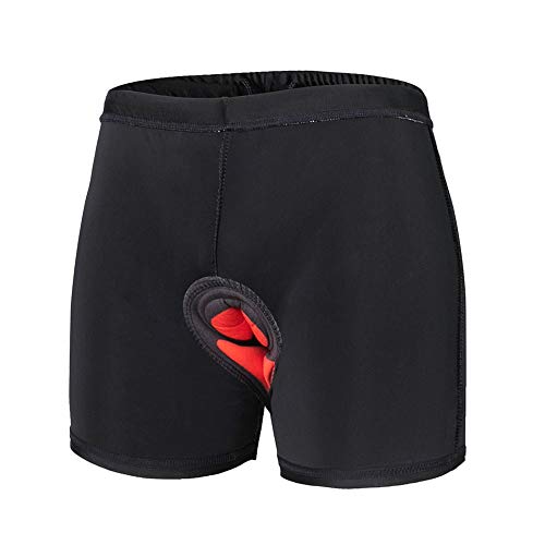 GIEADUN Ciclismo Pantalones Cortos de Bicicleta 3D Gel de sílice Acolchado Ciclismo Calzoncillos Ropa Interior de Bicicleta MTB Bicicleta Pantalones Cortos (Negro, Large)