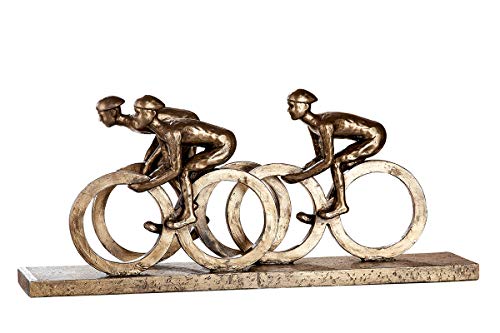 Gilde - Escultura de ciclista (20 cm), color bronce antiguo