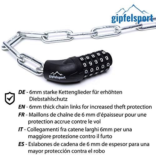 gipfelsport Cerradura de Cadena Rojo