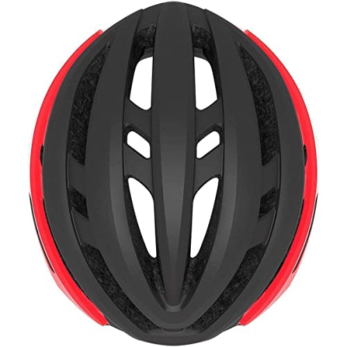 Giro Agilis MIPS Casco de Ciclismo Road, Negro Mate y Rojo Brillante, Large (59-63 cm)