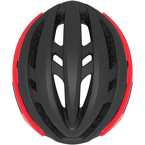 Giro Agilis MIPS Casco de Ciclismo Road, Negro Mate y Rojo Brillante, Large (59-63 cm)