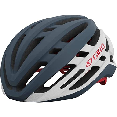 Giro Agilis MIPS - Casco para Hombre, Color Gris y Blanco y Rojo, Talla M