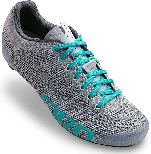 Giro Empire E70 Knit Road, Zapatos de Ciclismo de Carretera Mujer, Multicolor (Grey/Glacier 000), 37.5 EU