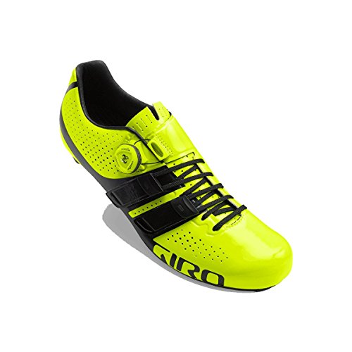 Giro Factor Techlace Road Zapatos de Ciclismo de Carretera Hombre, Multicolor (Highlight Yellow/Bla 000), 46 (11 UK)