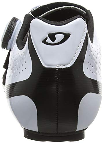 Giro Factor Techlace Road Zapatos de Ciclismo de Carretera Hombre, Multicolor (White/Black 000), 41 (7 UK)