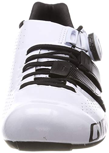 Giro Factor Techlace Road Zapatos de Ciclismo de Carretera Hombre, Multicolor (White/Black 000), 42 (7.5 UK)