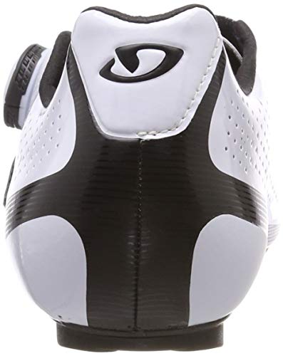 Giro Factor Techlace Road Zapatos de Ciclismo de Carretera Hombre, Multicolor (White/Black 000), 42 (7.5 UK)