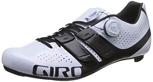 Giro Factress Techlace Road, Zapatos de Ciclismo de Carretera Mujer, Multicolor (White/Black 000), 42 EU