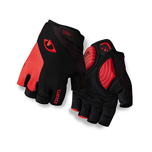 Giro Guantes de Ciclismo Unisex para Adultos STRADE DURE SUPERGEL Negro/Rojo Brillante, Talla S