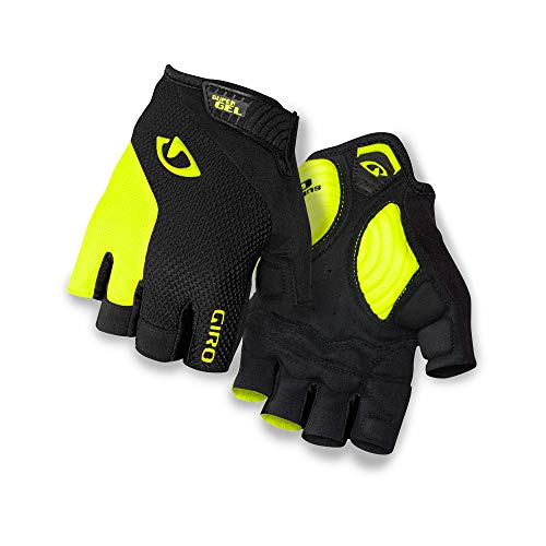 Giro Strade Dure Supergel - Guantes de Bicicleta, Color Negro y Amarillo Claro, Talla L