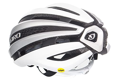 Giro Synthe MIPS II Casco, Hombre, Blanco Mate y Plateado, S