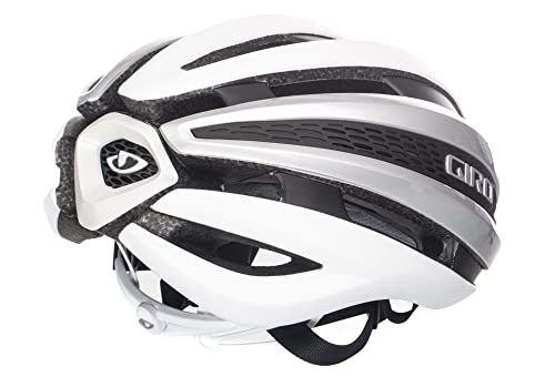 Giro Synthe MIPS II Casco, Hombre, Blanco Mate y Plateado, S