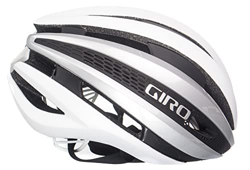 Giro Synthe MIPS II Casco, Hombre, Blanco Mate y Plateado, S