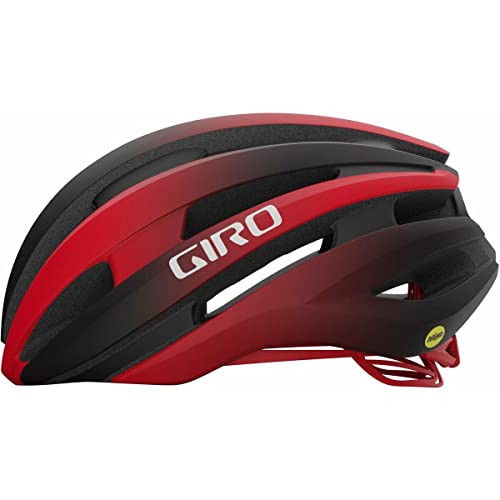 Giro Synthe MIPS II Casco, Hombre, Negro Mate/Rojo Brillante, L