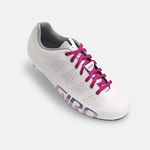 Giro - Zapatillas para Bicicleta de Carreras Empire W Acc, Mujer, Zapatillas para Bicicleta de Carrera, Blanco Reflex 18, 43 EU