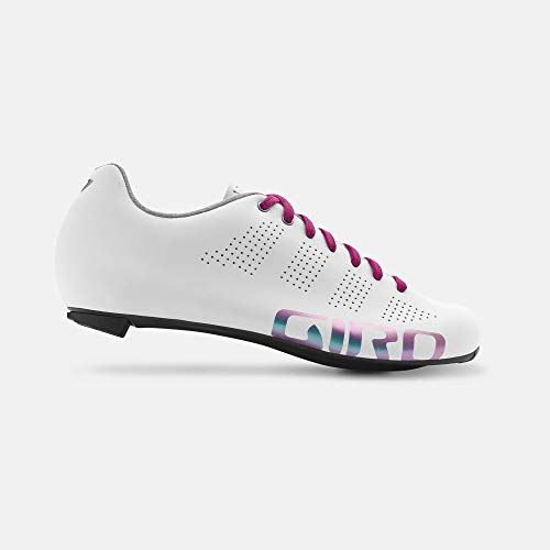 Giro - Zapatillas para Bicicleta de Carreras Empire W Acc, Mujer, Zapatillas para Bicicleta de Carrera, Blanco Reflex 18, 43 EU