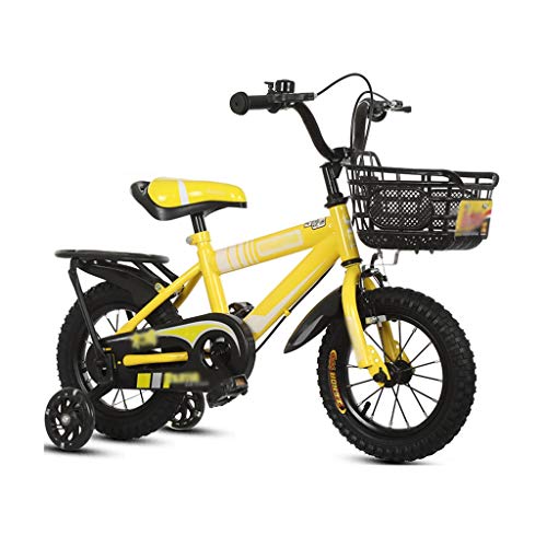 GLJ Bicicleta para niños Bicicletas Deportivas para Niños, con Asientos Traseros y Cestas, para 2-10 Años de Edad, Marco de Acero de Alto Carbono, 12/14/16/18 Pulgadas Bicicletas Infantiles