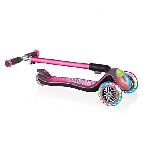 Globber My Free 3 Patinete Elite Multi Luces, Unisex Adulto, Rosa, Talla Unica