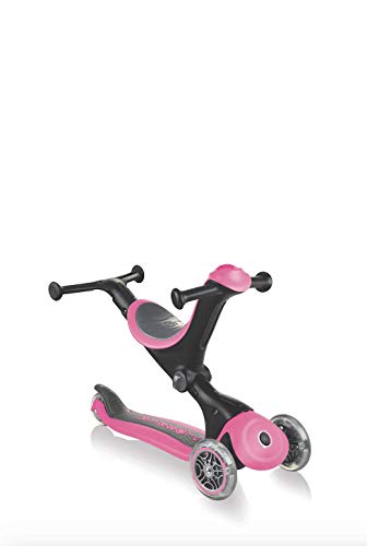 Globber Patinete GLOBBER 3 Ruedas Modelo GO UP Deluxe Deep Pink, a Partir de 15 Meses, 644-110, Color Rosa