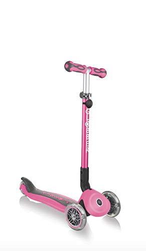 Globber Patinete GLOBBER 3 Ruedas Modelo GO UP Deluxe Deep Pink, a Partir de 15 Meses, 644-110, Color Rosa