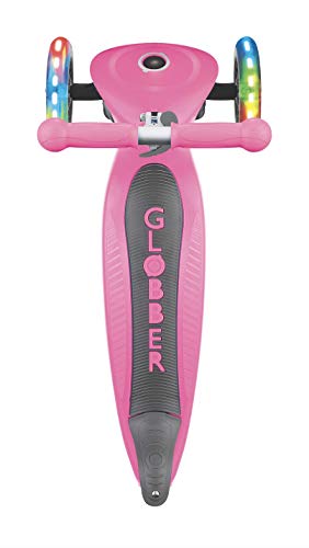Globber Primo Foldable - Ruedas Luminosas, Color Rosa, talla única