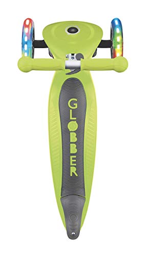 Globber Primo Foldable - Ruedas luminosas, color verde, talla única (432-106)