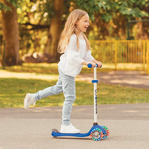 Globber Primo infantil con luz Up Ruedas Scooter, Infantil, Primo with Light Up Wheels, azul marino, n/a