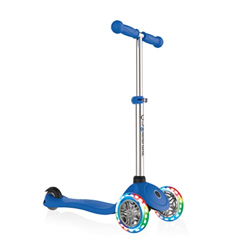 Globber Primo infantil con luz Up Ruedas Scooter, Infantil, Primo with Light Up Wheels, azul marino, n/a