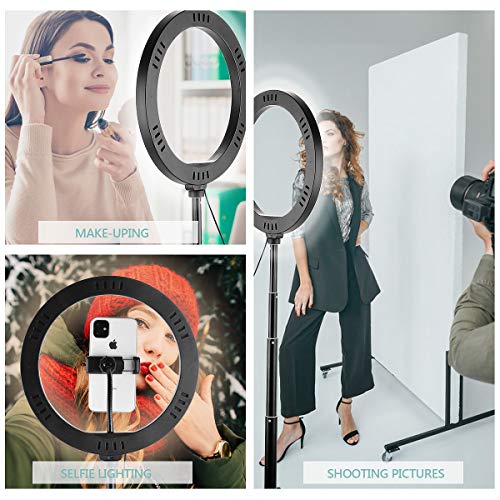 GOAMZ Aro de Luz,Aro de Luz con Tripode,10.63" LED Trípode para Teléfono Móvil con Mando a Distancia 3 Modos Luz+10 Niveles de Brillo para Maquillaje,Streaming en Vivo,Tiktok,Fotografía
